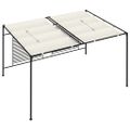vidaXL Altánok so zaťahovacou strieškou 3x4x2,3 m krémový 180 g/m²