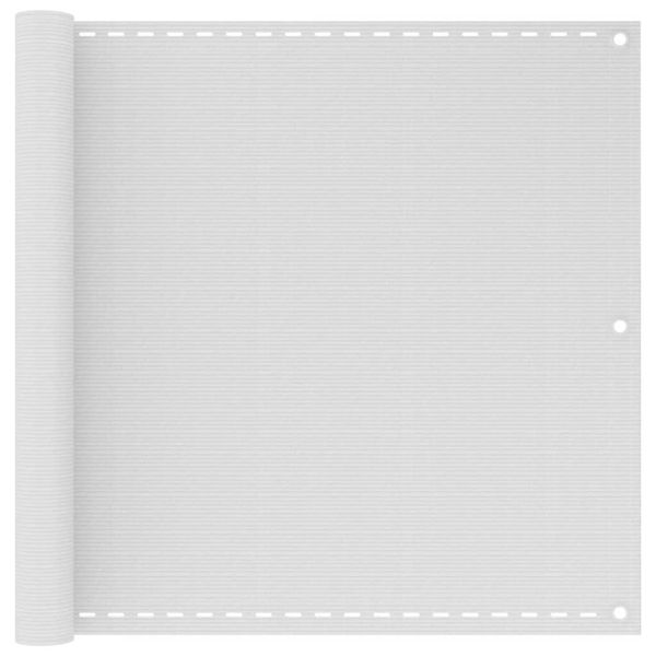 vidaXL Balkónová markíza z HDPE, 90x400 cm, biela