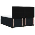 vidaXL Posteľ boxspring s matracom Čierna 200 x 200 cm Látka