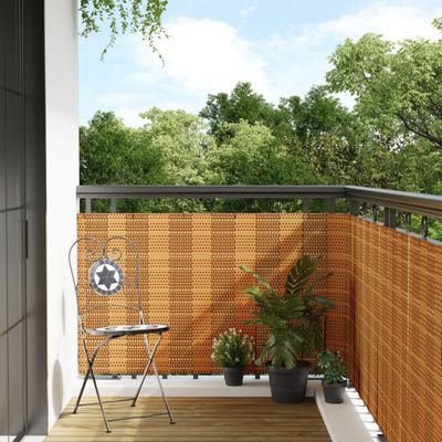 vidaXL Balkónová zástena bledohnedá 300x100 cm polyratan