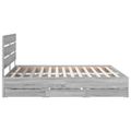 vidaXL Rám postele Sivý Sonoma 200 x 200 cm Inžinierske drevo