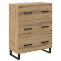 vidaXL Highboard 2 ks Remeselný dub 69,5 x 34 x 180 cm