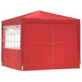 vidaXL Párty stan 250 x 250 x 240 cm Červená PE a oceľ