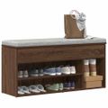 VidaXL Lavička na topánky Hnedý Dub 102x30,5x45cm Konštruktérske drevo
