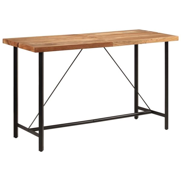 vidaXL Barový stôl 180x70x107 cm masívna akácia a železo