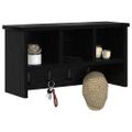 vidaXL Vešiak na stenu Nástenná montáž Čierny dub 50 x 16 x 26 cm