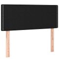 vidaXL Posteľ boxsping s matracom a LED čierna 90x200 cm látka