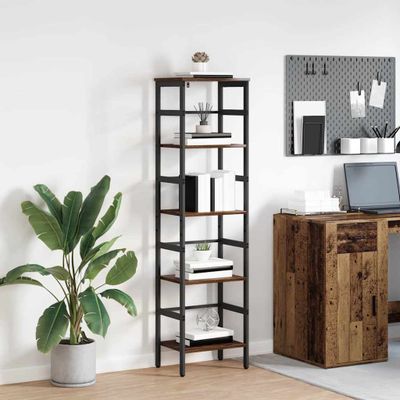 vidaXL Regál na knihy Staré drevo 40 x 29,5 x 149 cm Kompozitné drevo