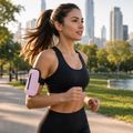 Multifunctional sports phone bag 2in1 pink
