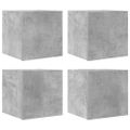 vidaXL Nástenné TV skrinky 4 ks betónové sivé 30,5x30x30 cm