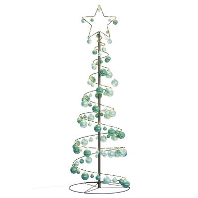 vidaXL LED vianočný stromček s ozdobami 100 LED teplá biela 150 cm