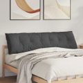 vidaXL Poduška na chrbát Tmavosivá 180 x 50 cm Kordúrová tkanina
