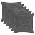 vidaXL Poťah na podložku 6 ks HOUTEN Tmavosivá 50 x 50 cm
