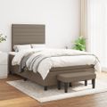vidaXL Boxspring posteľ s matracom sivohnedý 120x200 cm látka