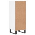 vidaXL Komoda biela 34,5x34x90 cm spracované drevo