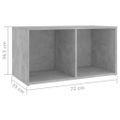 vidaXL TV skrinky 2 ks, betónovo sivé 72x35x36,5 cm, kompozitné drevo