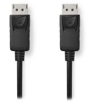 NEDIS kabel DisplayPort/ zástrčka DisplayPort - zástrčka DisplayPort/ 4K/ čierny/ bulk/ 2m Kábel, 2× zástrčka DisplayPort 1.2, podpora 4K, 60Hz, 2m, čierny