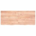 vidaXL Stolová doska bledohnedá 120x50x(2-4) cm ošetrený masívny dub