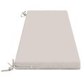 vidaXL Vankúš na lavičku SOEST 100% polyester Biela 150 x 40 x 5 cm