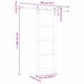 vidaXL Posuvné dvere ORKDAL Biela 73,5 x 211 cm