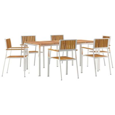 vidaXL Záhradná jedálenská súprava 7 pcs