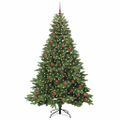 vidaXL Umelý vianočný stromček s 300 LED-i Zelená 210 cm PE a PVC