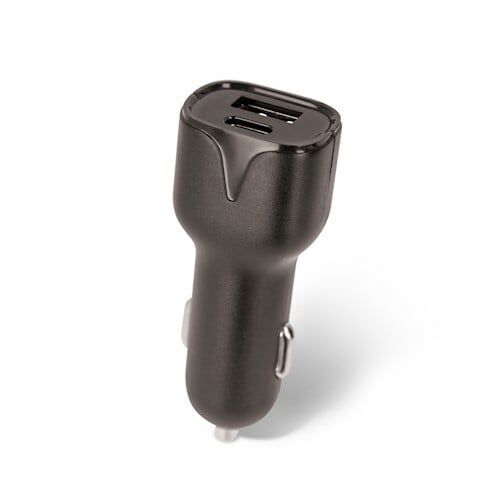 SETTY USB autonabíjačka USB/Type-C 2,4A, čierna GSM043811