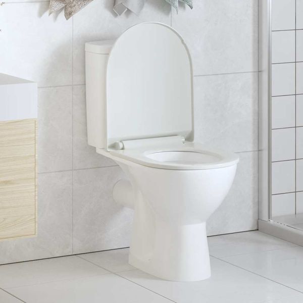 vidaXL WC sedadlo, pomalé sklápanie, rýchloupínacie, biele