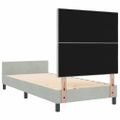 vidaXL Posteľ s pružinovým rámom Svetlosivá 90 x 190 cm Zamat