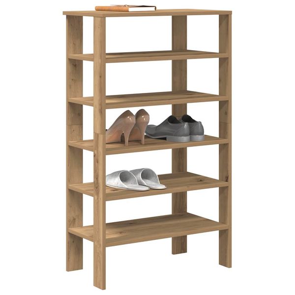 vidaXL Regál na topánky dub artisan 61x32x105 cm kompozitné drevo