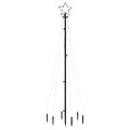 vidaXL Vianočný stromček s hrotom a 108 modrými LED 180 cm