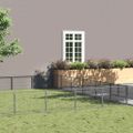 vidaXL Koterec pre psov strieborný 54 m² oceľ