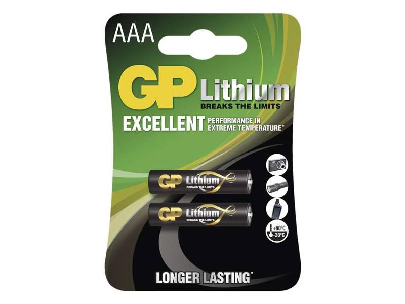 Batérie lítiová AAA R03 1,5V GP  2ks