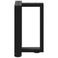vidaXL Nohy konferenčného stolíka v tvare T, 2 ks, čierne, 28x25x(42-43) cm, oceľ