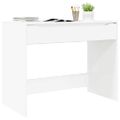 vidaXL Stôl Vysoký Lesklý Biely 100 x 50 x 78 cm Konštruované drevo