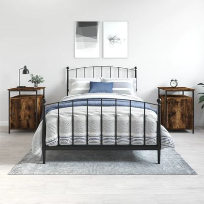 vidaXL Nočné stolíky 2 ks dymový dub 40x42x60 cm kompozitné drevo