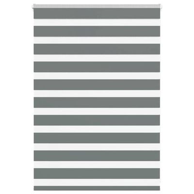 vidaXL Zebra roleta tmavošedá 100x100 cm šírka látky 95,9 cm polyester