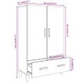 vidaXL Vysoká skrinka hnedý dub 70x31x115 cm spracované drevo