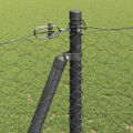 vidaXL Hexagonálne oplotenie s betónovým podstavcom 10 x 1,2 m Sivá