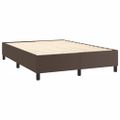 vidaXL Boxspring posteľ s matracom hnedá 140x190 cm umelá koža