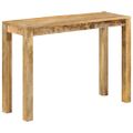 vidaXL Konzolový stolík 110x35x76 cm surový mangovníkový masív