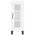 vidaXL Komoda biela 34,5x34x90 cm spracované drevo