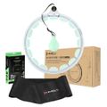 Sada masážny hula hoop HMS HHW06 zelený so závažím a počítadlom a zoštíhľujúceho pásu BR163 plus size