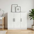 vidaXL Servírovacia skriňa Biela 89 x 34,5 x 77 cm Kompozitné drevo