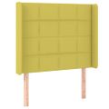 vidaXL Čelo postele so záhybmi zelené 103 x 16 x 118/128 cm látka