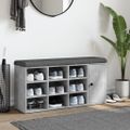 vidaXL Lavička na topánky betónovo sivá 102x32x50 cm kompozitné drevo