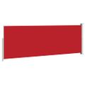 vidaXL Zaťahovacia bočná markíza na terasu 170x500 cm, červená