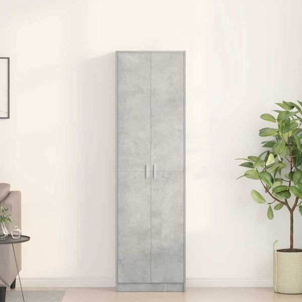 vidaXL Šatná skriňa Betónová šedá 55 x 25 x 189 cm Kompozitné drevo