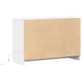 vidaXL TV stolík s LED biely 91x34x61 cm kompozitné drevo