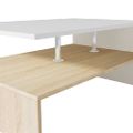 vidaXL Konferenčný stolík, kompozitné drevo 90x59x42cm, dubový a biely